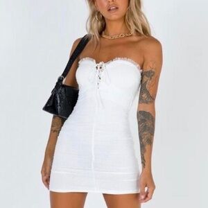 Princess polly polka dot strapless mini dress (bodycon)